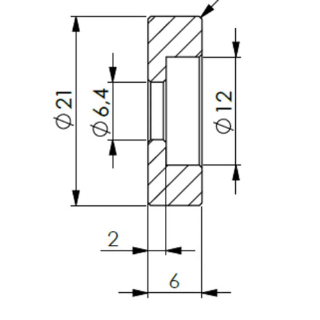 Lenkeradapter für Lenkergewichte Highsider Pro, Ø 21 mm, für Yamaha Lenker