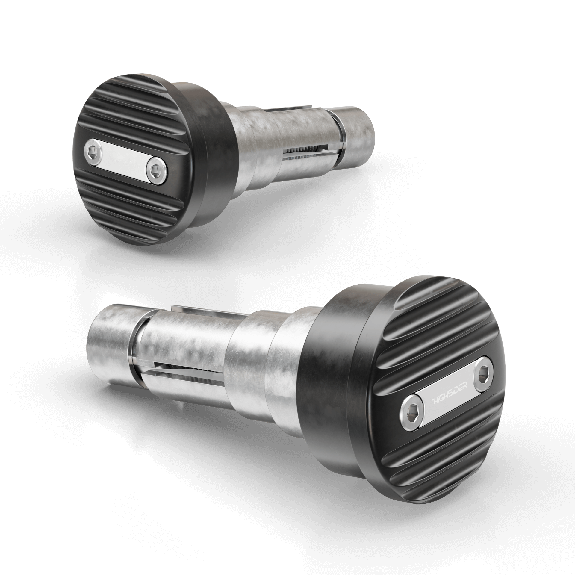 Lenkergewichte WAVE, silber, Klemmbereich 12-22 mm