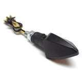 Blinker Highsider Smart Rock, Schwarz, Gelbes Glas, E-geprüft, M8, 12V/6W