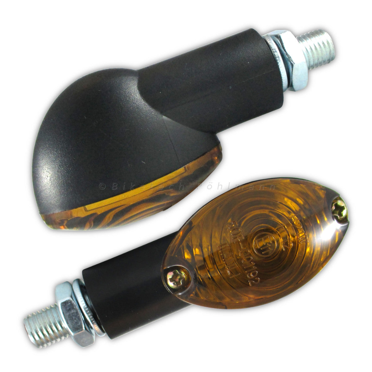 Blinker Highsider Smart Cateye kurz, Schwarz, Getöntes Glas, E-geprüft, 12V/21W