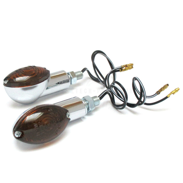 Blinker Highsider Smart Cateye kurz, Chrom, Getöntes Glas, E-geprüft, 12V/21W