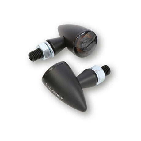 LED Blinker HIGHSIDER APOLLO BULLET mit Positionslicht, schwarz matt, E-geprüft
