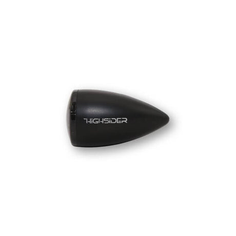LED Blinker HIGHSIDER APOLLO BULLET mit Positionslicht, schwarz matt, E-geprüft