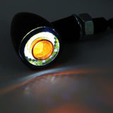 LED Blinker HIGHSIDER APOLLO BULLET mit Positionslicht, schwarz matt, E-geprüft