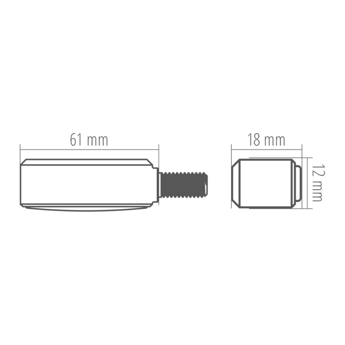 LED-Blinker Paar Highsider Pro Bronx rot, Getönt, M8, E-geprüft, 12V/2W
