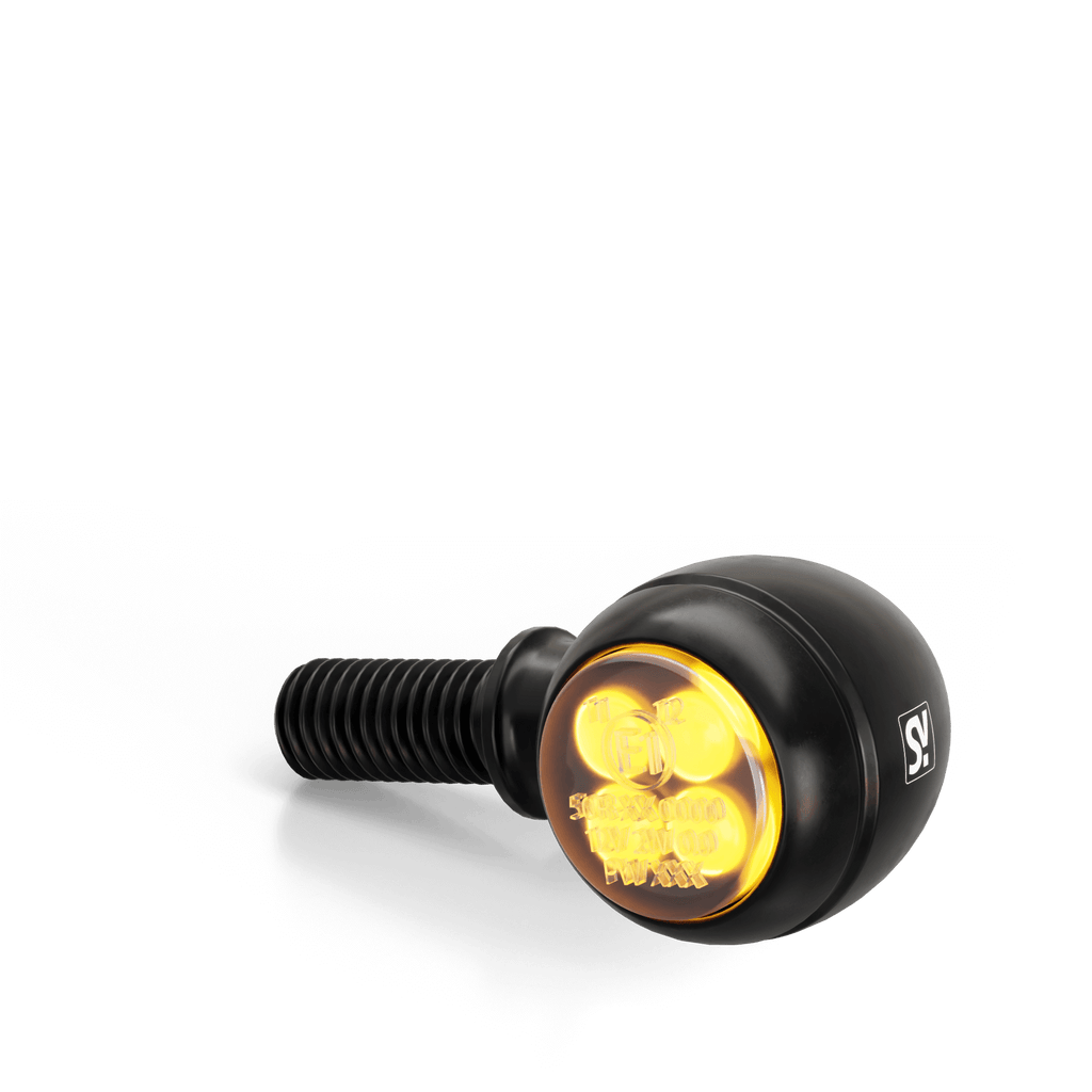LED Blinker SHIN YO CIRCULA-S, schwarz, E-geprüft