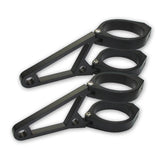 Lampenhalter Set Progress-Line, Mattschwarz, Alu, Mit Blinkeraufnahme