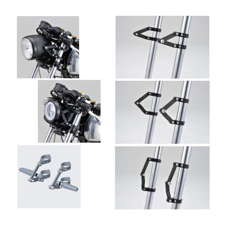 Lampenhalter Set DAYTONA DUAL-AXIS, mit Blinkerhalter