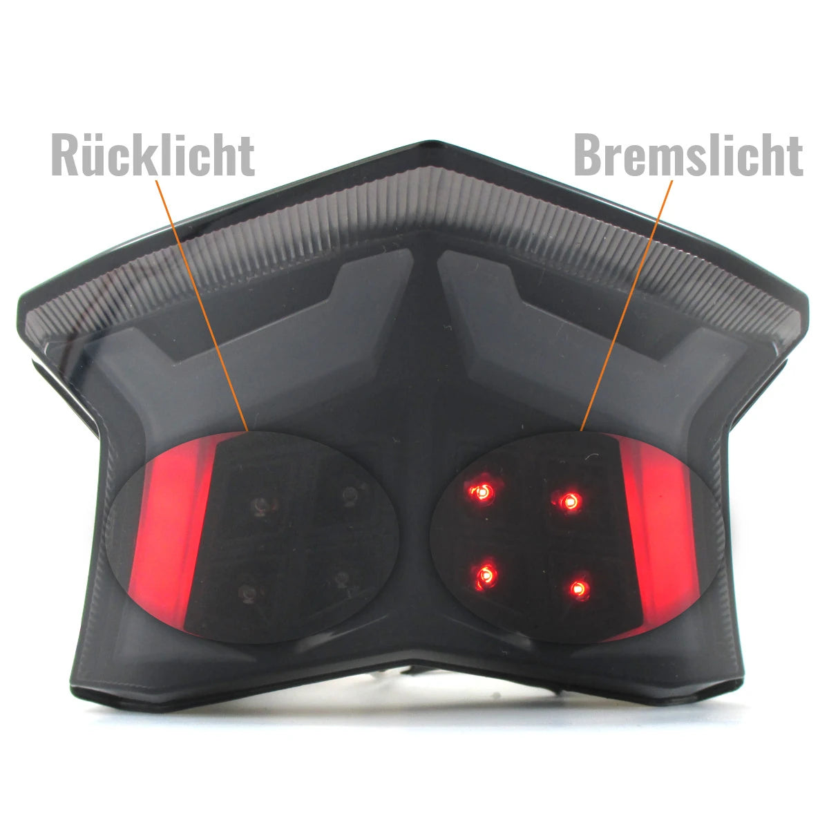 LED-Rücklicht für Kawasaki Ninja 650 Z650 Z900 17- Z-H2 20-, Getönt, E-geprüft