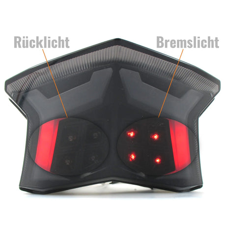 LED-Rücklicht für Kawasaki Ninja 650 Z650 Z900 17- Z-H2 20-, Getönt, E-geprüft