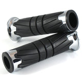 Lenkergriffe GLOSSY, Chrom, 7/8 Zoll (22,2 mm), 125 mm, Gummi, ABS