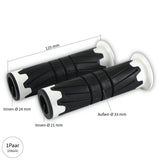Lenkergriffe GLOSSY, Weiss, 7/8 Zoll (22,2 mm), 125 mm, Gummi, ABS