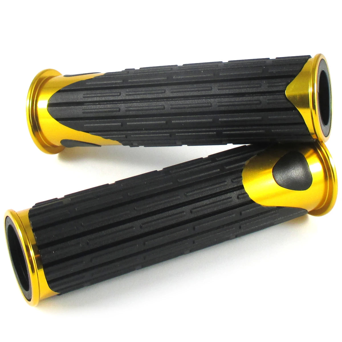 Lenkergriffe D-VERSION, Gold, 7/8 Zoll (22,2 mm), 125 mm, Gummi, Alu