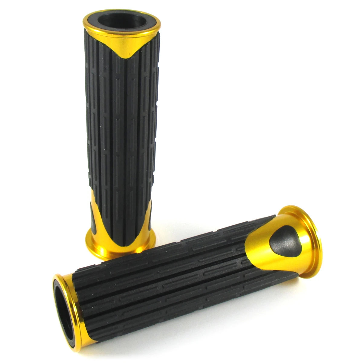 Lenkergriffe D-VERSION, Gold, 7/8 Zoll (22,2 mm), 125 mm, Gummi, Alu