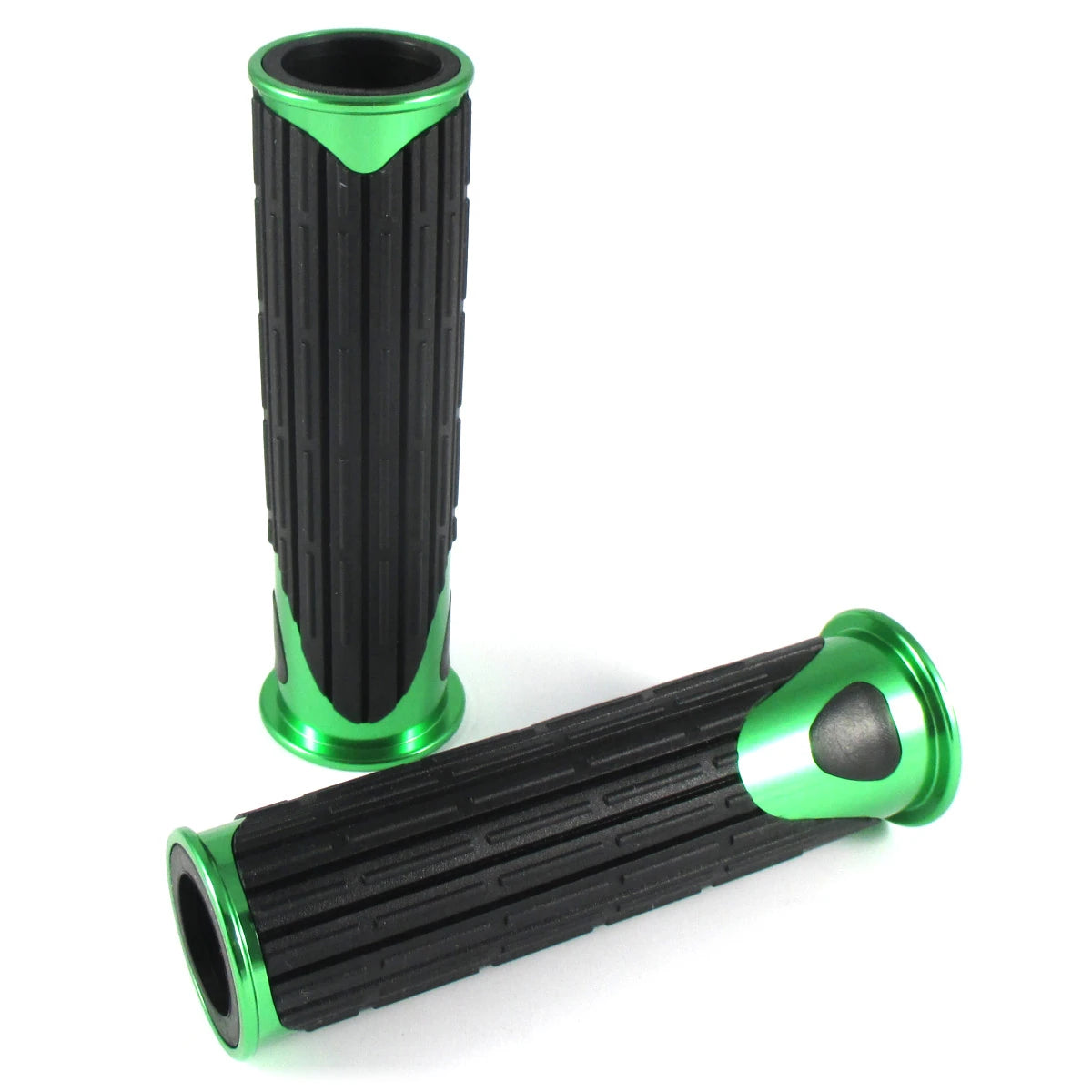Lenkergriffe D-VERSION, Grün, 7/8 Zoll (22,2 mm), 125 mm, Gummi, Alu