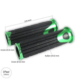 Lenkergriffe D-VERSION, Grün, 7/8 Zoll (22,2 mm), 125 mm, Gummi, Alu