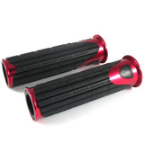 Lenkergriffe D-VERSION, Rot, 7/8 Zoll (22,2 mm), 125 mm, Gummi, Alu