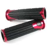 Lenkergriffe D-VERSION, Rot, 7/8 Zoll (22,2 mm), 125 mm, Gummi, Alu