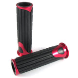Lenkergriffe D-VERSION, Rot, 7/8 Zoll (22,2 mm), 125 mm, Gummi, Alu