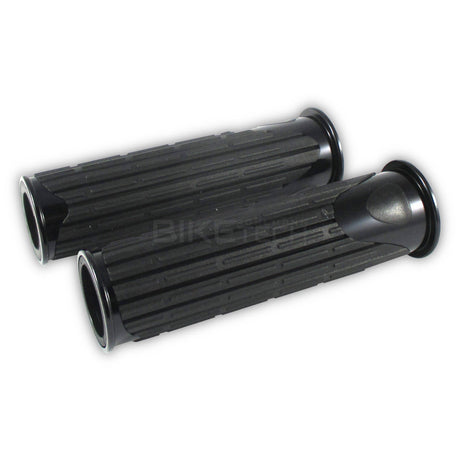 Lenkergriffe D-VERSION, schwarz, 7/8 Zoll (22,2 mm), 125 mm, Gummi, Alu 