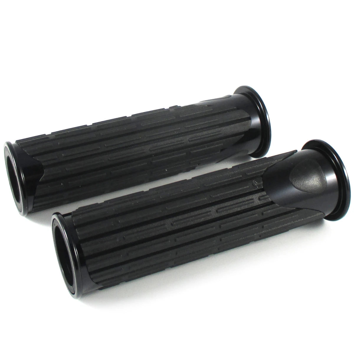Lenkergriffe D-VERSION, Schwarz, 7/8 Zoll (22,2 mm), 125 mm, Gummi, Alu