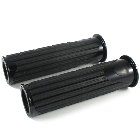 Lenkergriffe D-VERSION, Schwarz, 7/8 Zoll (22,2 mm), 125 mm, Gummi, Alu