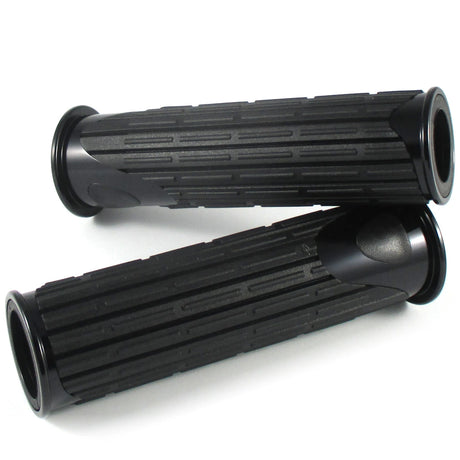 Lenkergriffe D-VERSION, Schwarz, 7/8 Zoll (22,2 mm), 125 mm, Gummi, Alu
