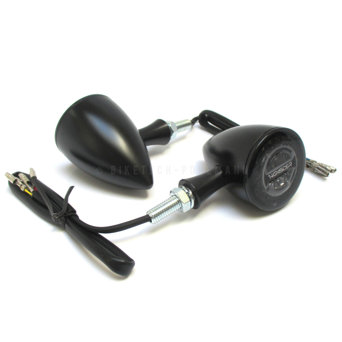 LED Blinker ROCKET BULLET mit Rücklicht und Bremslicht, schwarz