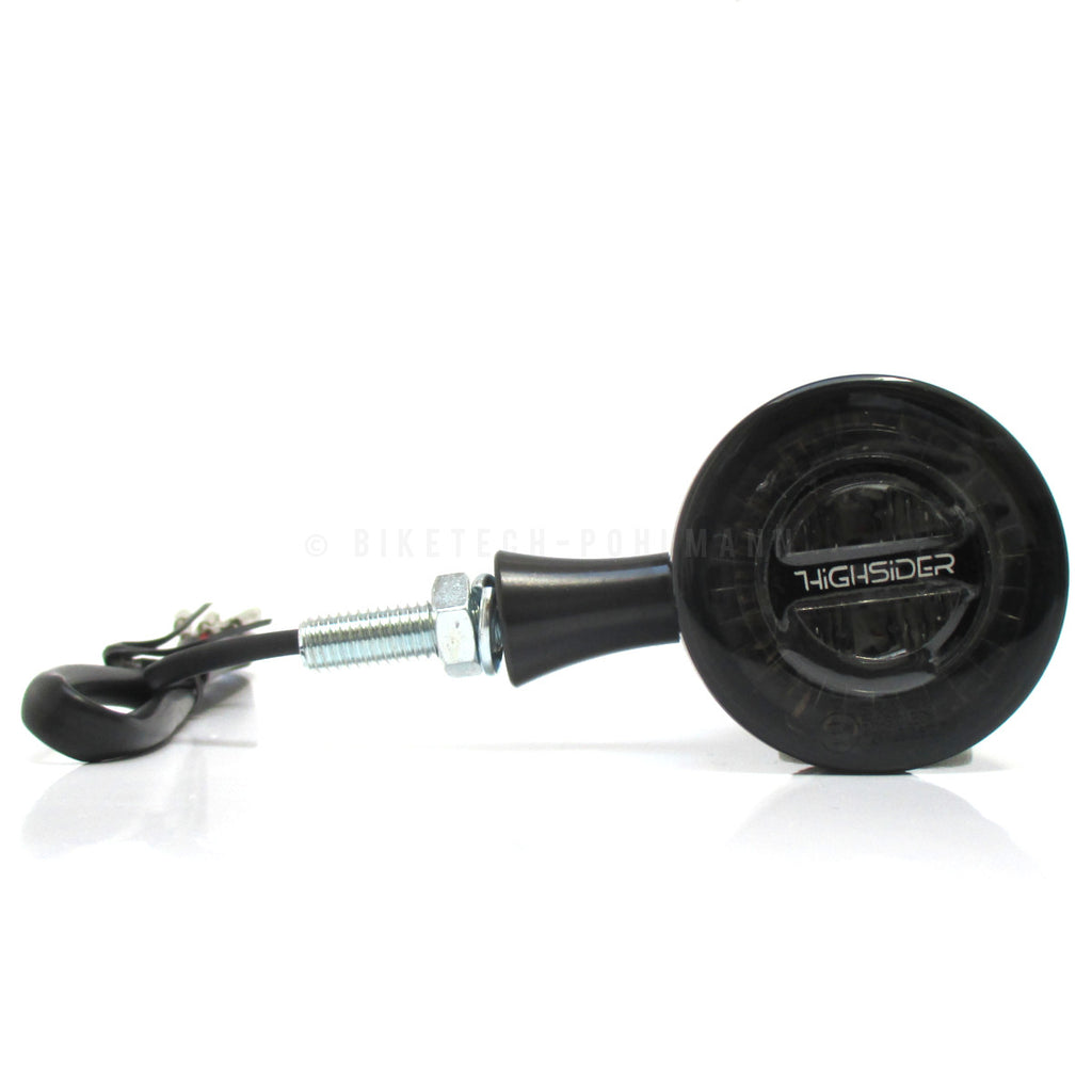 LED Blinker ROCKET BULLET mit Rücklicht und Bremslicht, schwarz