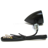 LED Blinker ROCKET BULLET mit Rücklicht und Bremslicht, schwarz
