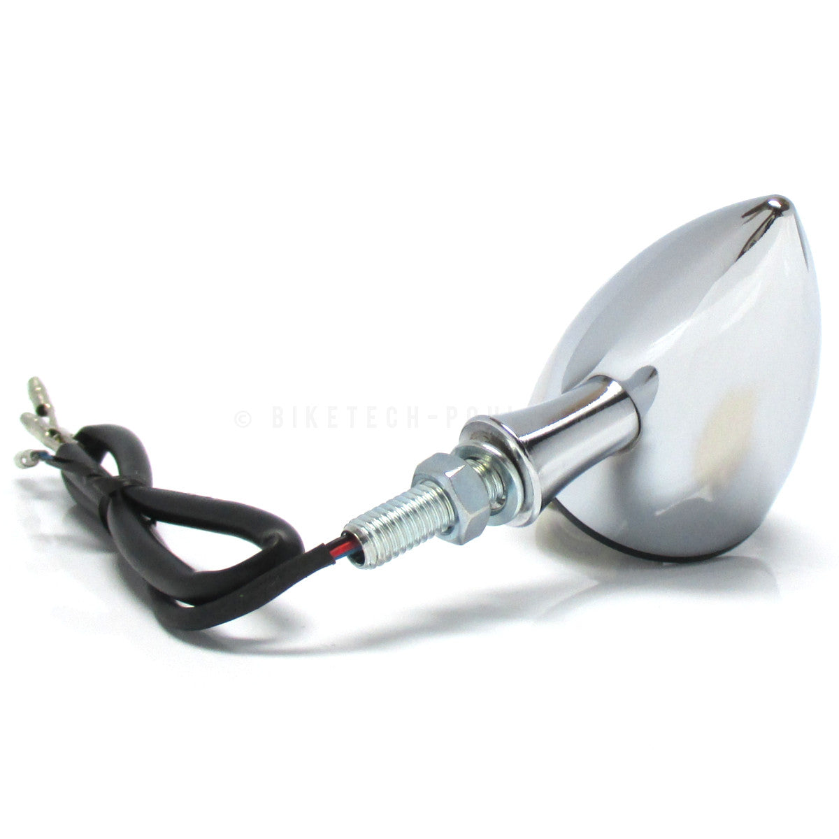 LED Blinker ROCKET BULLET mit Rücklicht und Bremslicht, chrom