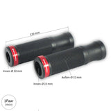 Lenkergriffe SELECT 1, 7/8 Zoll (22,2 mm), 120 mm, Gummi, Alu, rot