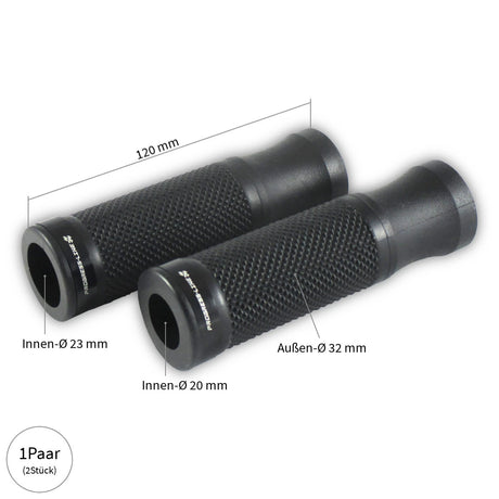 Lenkergriffe SELECT 1, 7/8 Zoll (22,2 mm), 120 mm, Gummi, Alu, schwarz