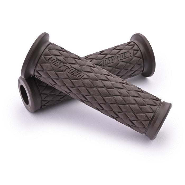 Lenkergriffe DAYTONA GGD-KNIT, braun,  7/8 Zoll (22,2 mm), 122 mm