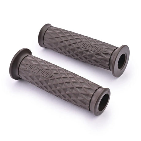 Lenkergriffe DAYTONA GGD-GRID, Braun, 7/8 Zoll (22,2 mm), 122 mm