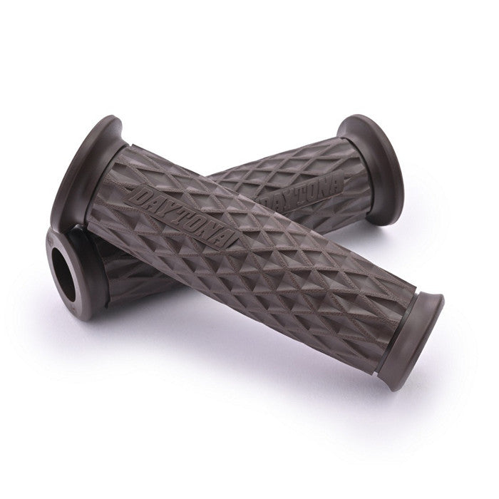 Lenkergriffe DAYTONA GGD-GRID, braun, 7/8 Zoll (22,2 mm), 122 mm