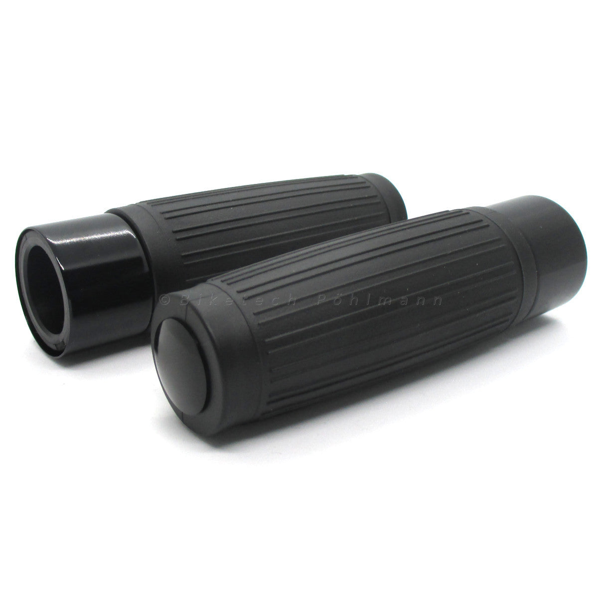 Lenkergriffe CUSTOM, schwarz,  7/8 Zoll (22,2 mm), 125 mm, Gummi, Alu