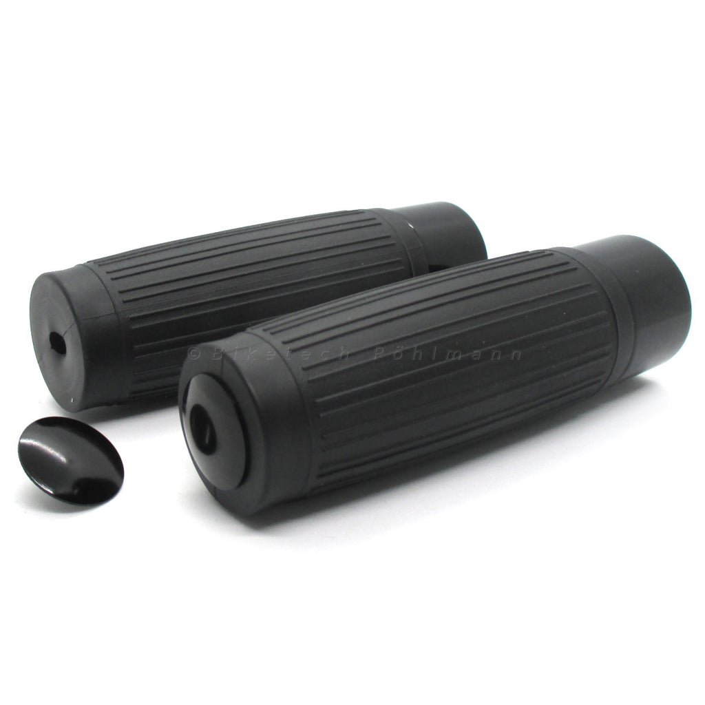 Lenkergriffe CUSTOM, schwarz, 7/8 Zoll (22,2 mm), 125 mm, Gummi, Alu, 