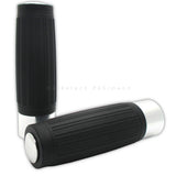 Lenkergriffe CUSTOM, silber, 7/8 Zoll (22,2 mm), 125 mm, Gummi, Alu