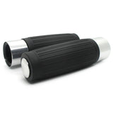 Lenkergriffe CUSTOM, Silber, 7/8 Zoll (22,2 mm), 125 mm, Gummi, Alu