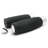 Lenkergriffe CUSTOM, silber, 1 Zoll (25,4 mm), 125 mm, Gummi, Alu