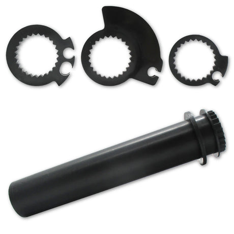 Universal Gasdrehhülse Schwarz, für 22,2 mm Lenker. 142 mm lang
