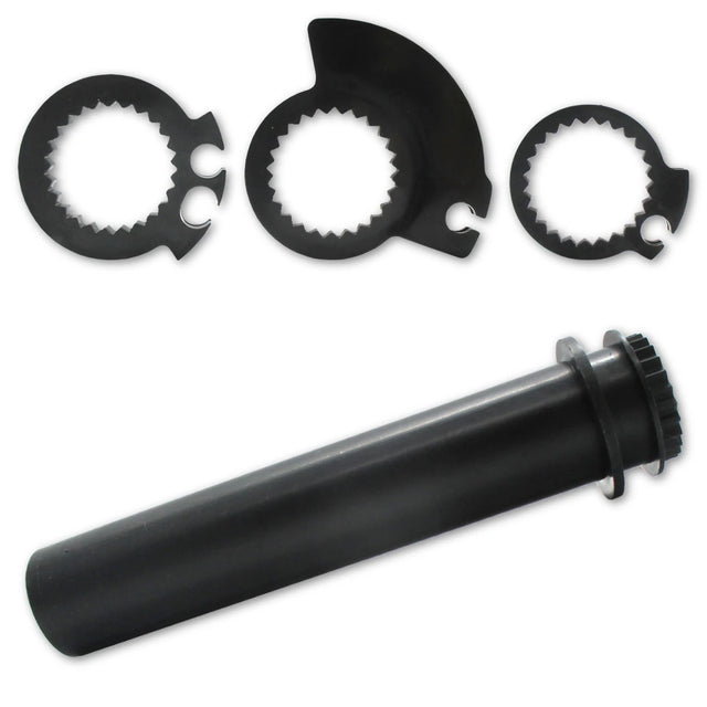 Universal Gasdrehhülse Schwarz, für 22,2 mm Lenker. 142 mm lang
