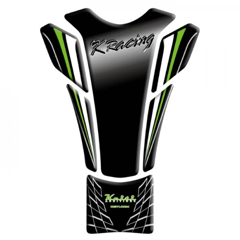 Tankpad Keiti TKW-507K, Schwarz, Kawasaki K Racing, 6-teilig, HxB 21,5x15/6,3 cm