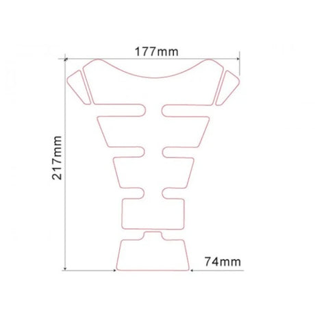 Tankpad Keiti KT-1300, Schwarz, Universal, 4-teilig, HxB 21,7x17,7/7,4 cm