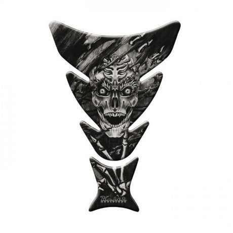 Tankpad Keiti KT-5800, Grau, Skull, 2-teilig, HxB 21,5x15/5,7 cm