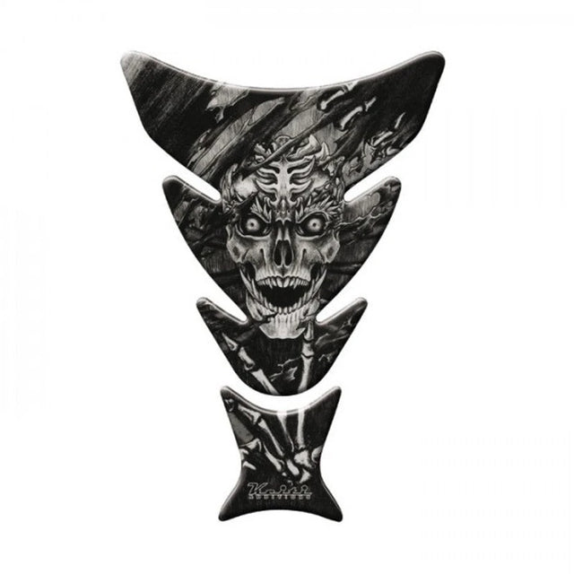 Tankpad Keiti KT-5800, Grau, Skull, 2-teilig, HxB 21,5x15/5,7 cm