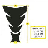 Tankpad Keiti KT-7000, Grau, Skull, 2-teilig, HxB 21,5x15/5,7 cm