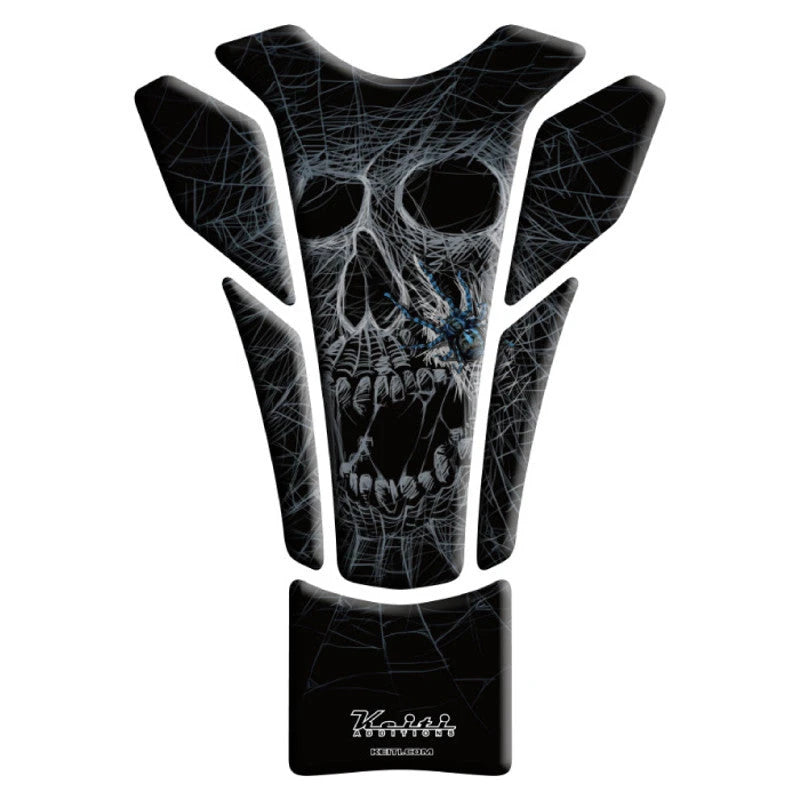 Tankpad Keiti KT-8470, Grau, Skull, 6-teilig, HxB 21,5x15/6,3 cm