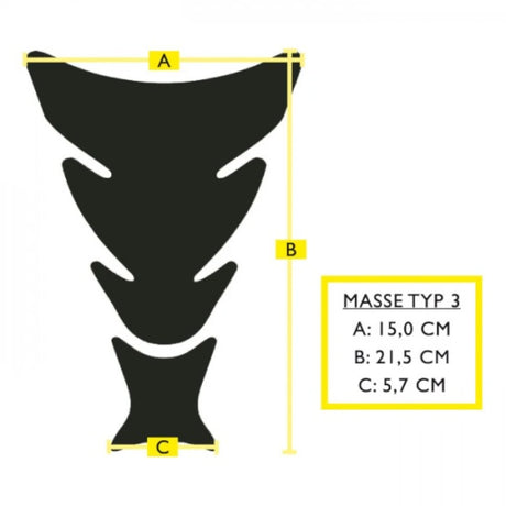 Tankpad Keiti KT-7600, Grau, Reaper, 2-teilig, HxB 21,5x15/5,7 cm